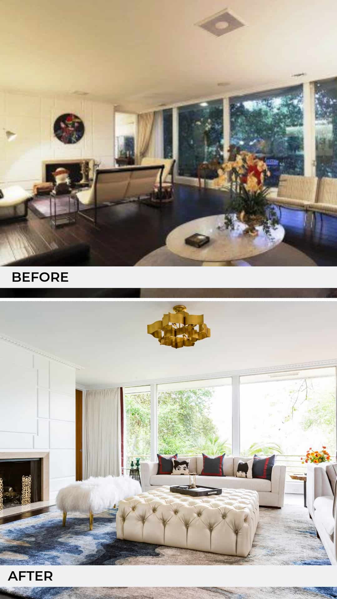 A 1950s home on Buffalo Bayou restored - Before and After