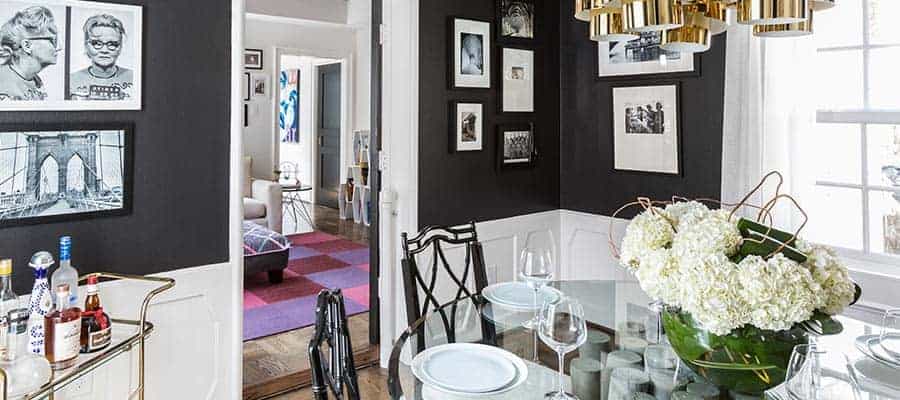 A historic home, the dining room renovated by Laura U Interior Design