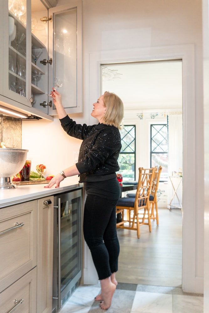 Laura Umansky using Monogram Appliances to prep for her holiday party